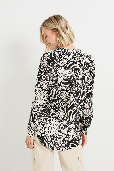 Chemise imprimée femme