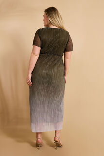 Robe longue irisée femme