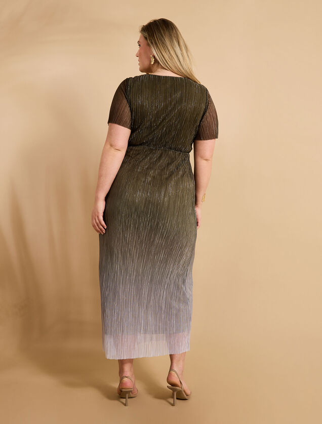 Robe longue irisée femme
