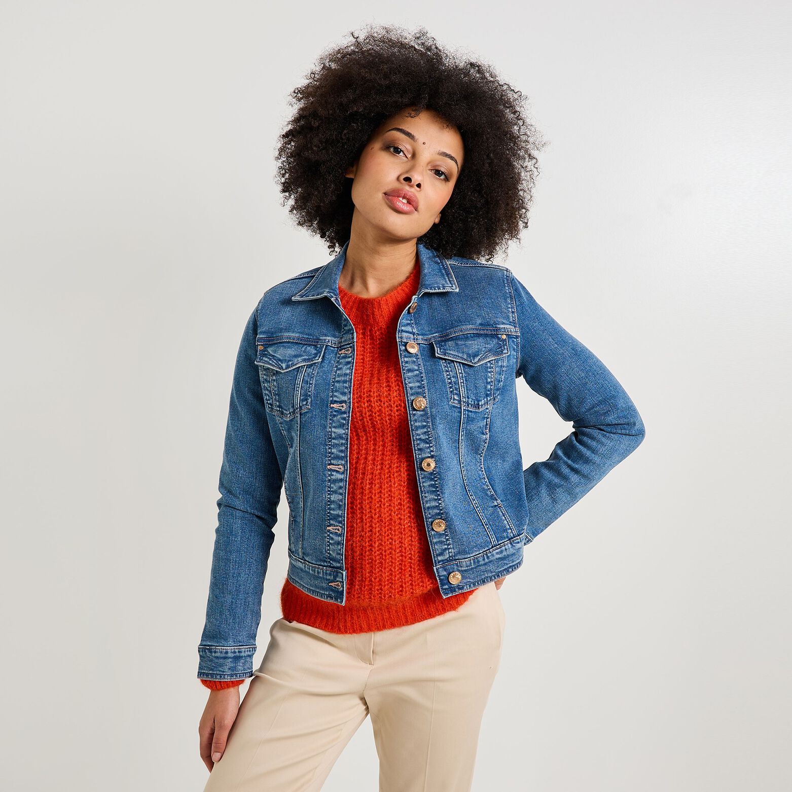 Veste en denim femme