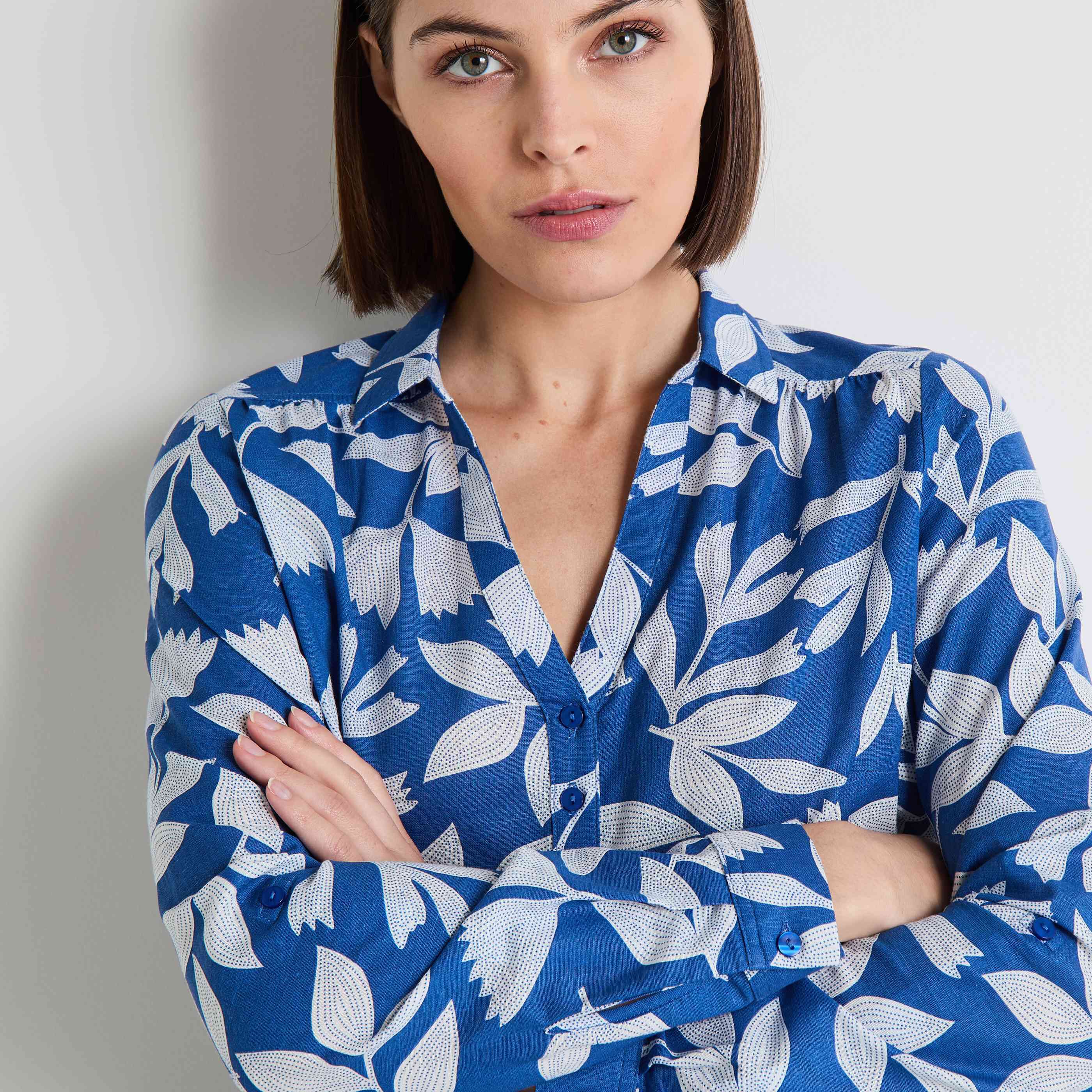 Blouse col chemise femme