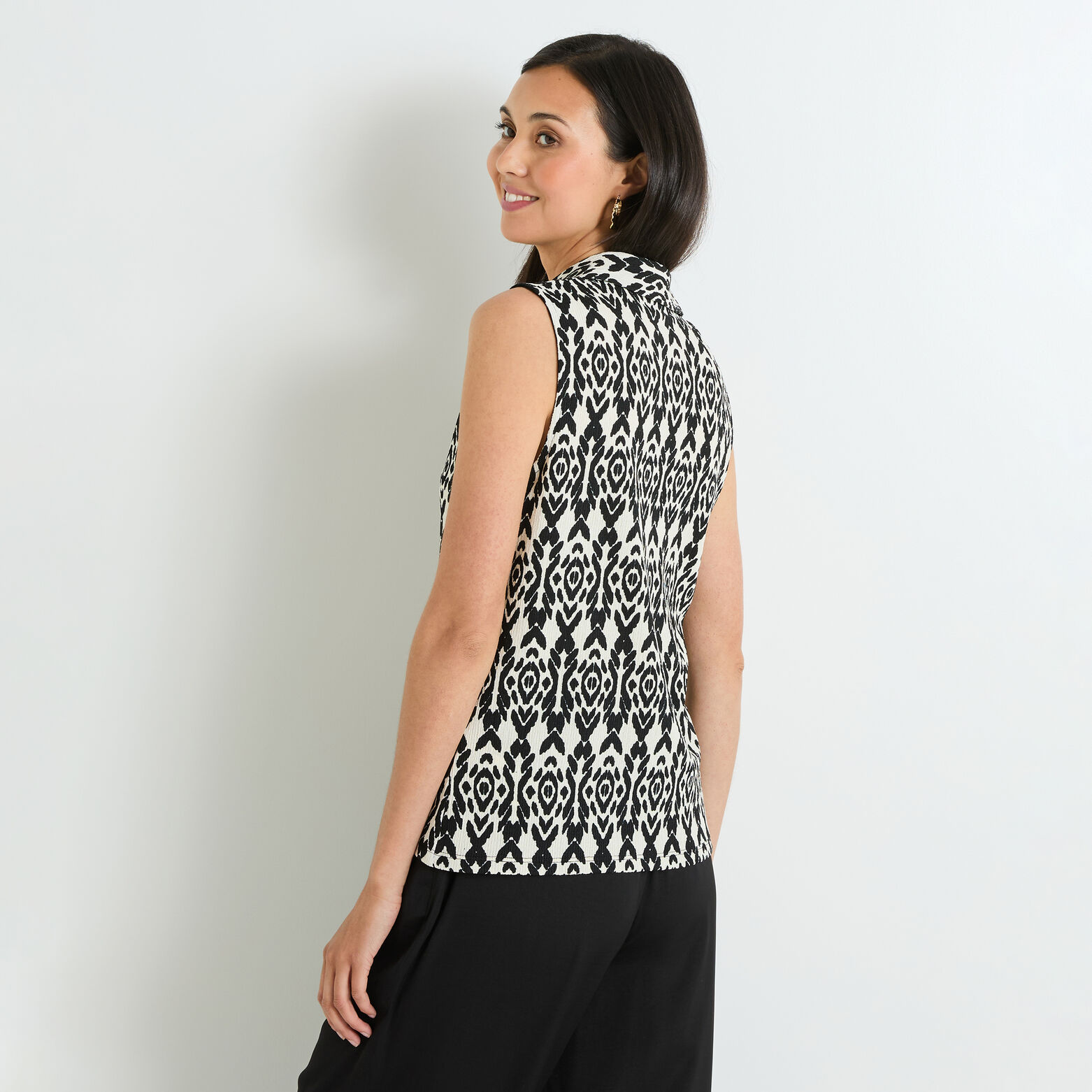 Débardeur col chemise femme