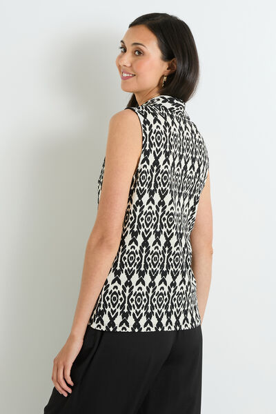 Débardeur col chemise femme
