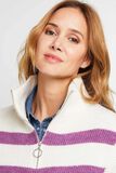 Pull sans manches rayé femme