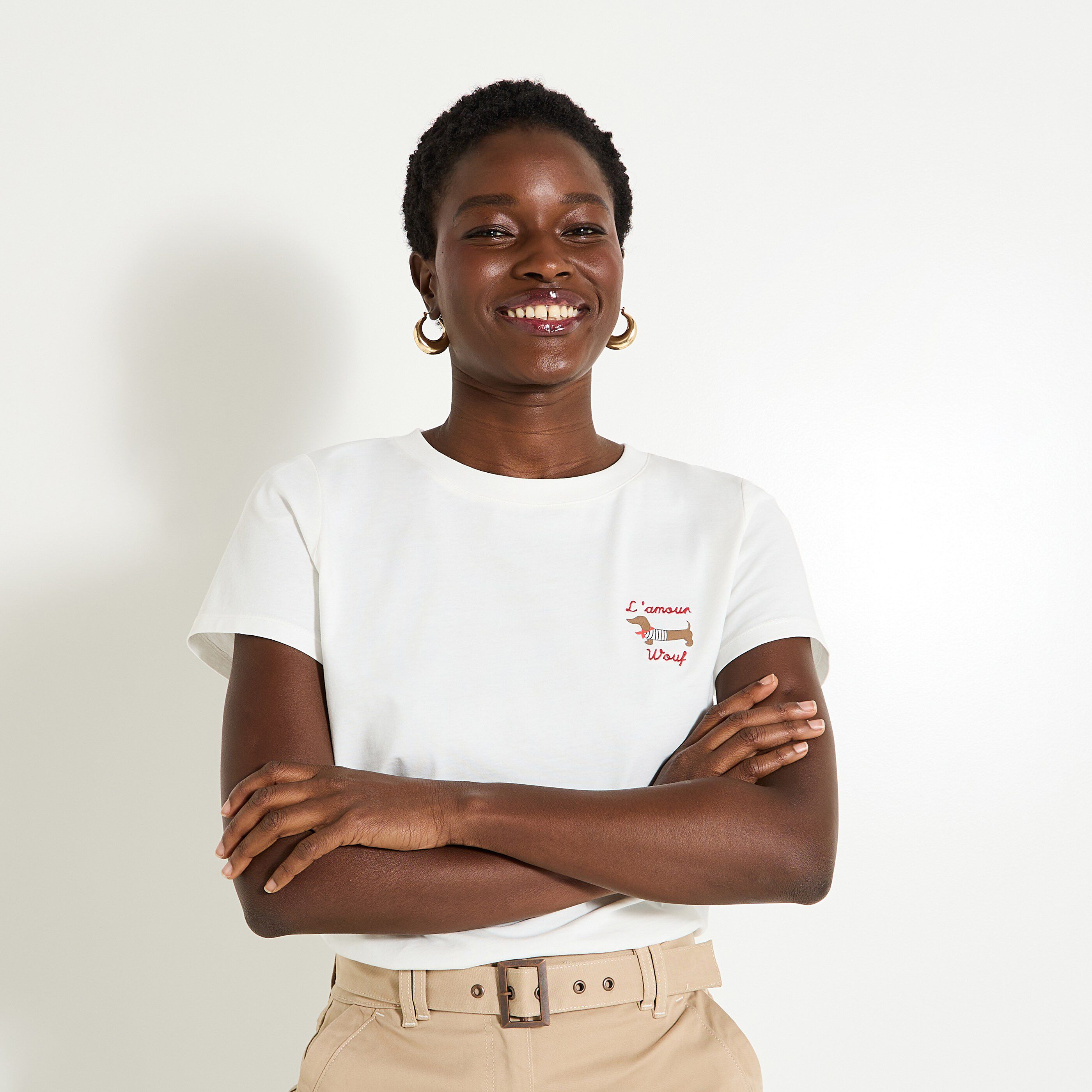 T-shirt col rond femme