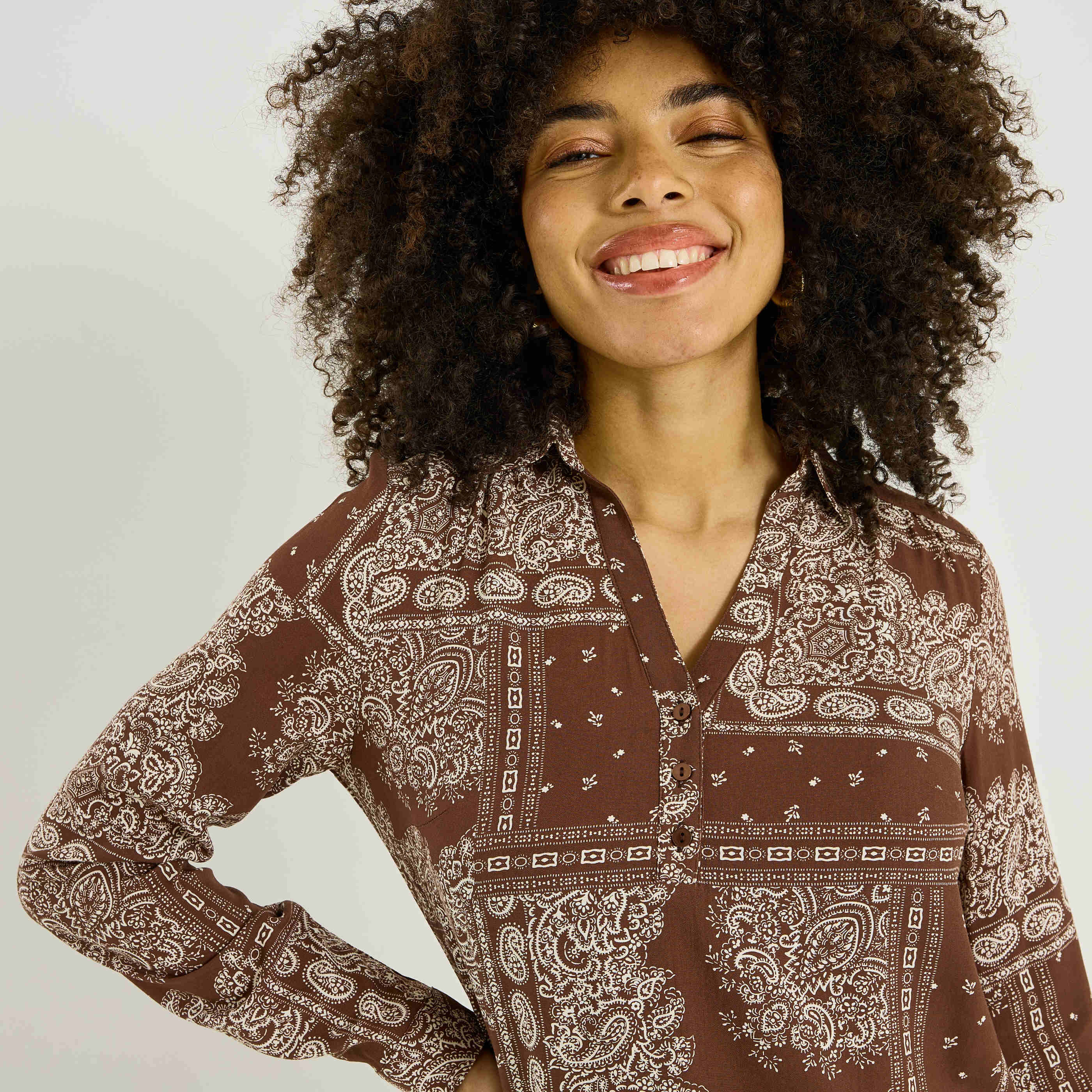 Vareuse imprim&eacute; bandana femme