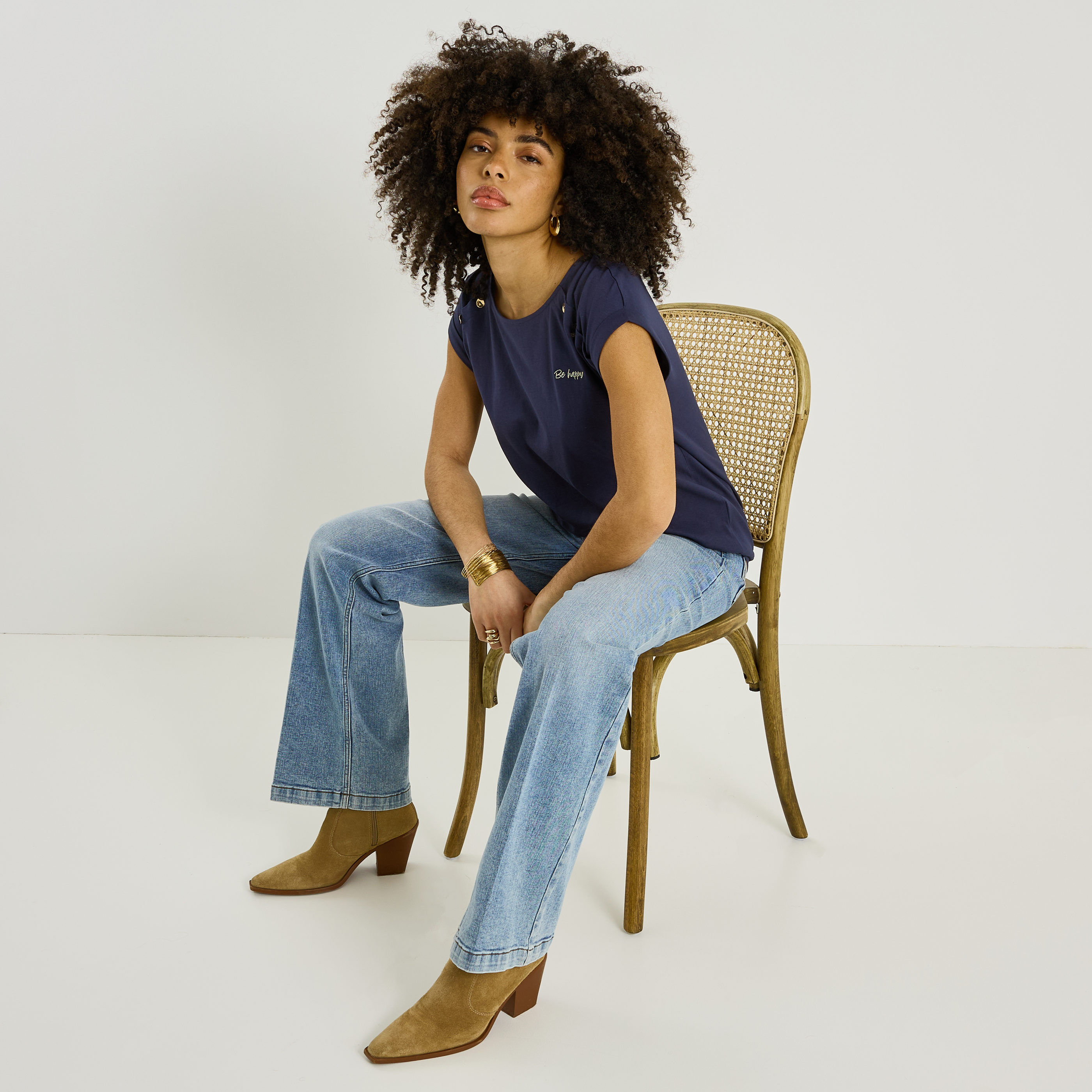 T-shirt avec broderie femme