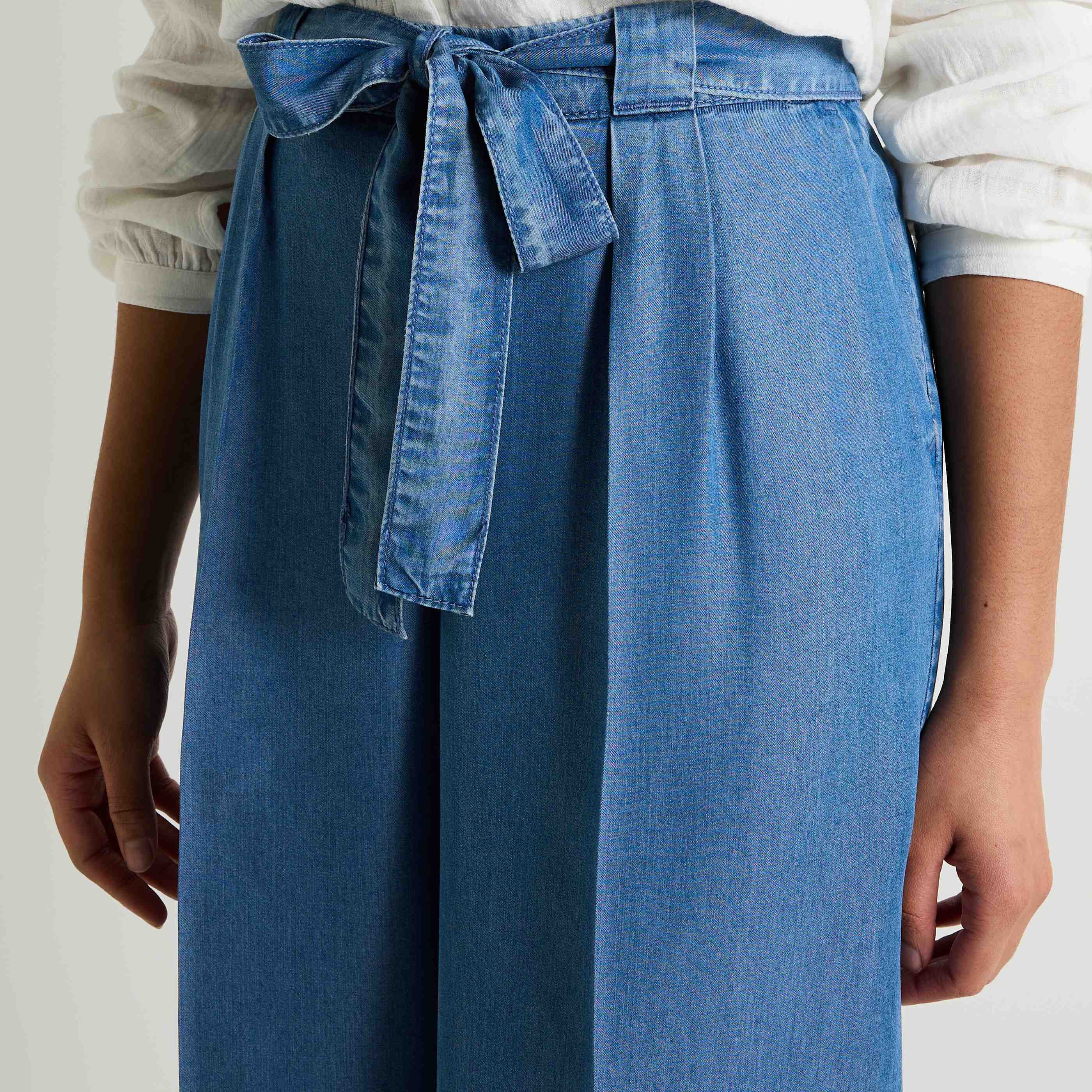 Pantalon large en lyocell femme