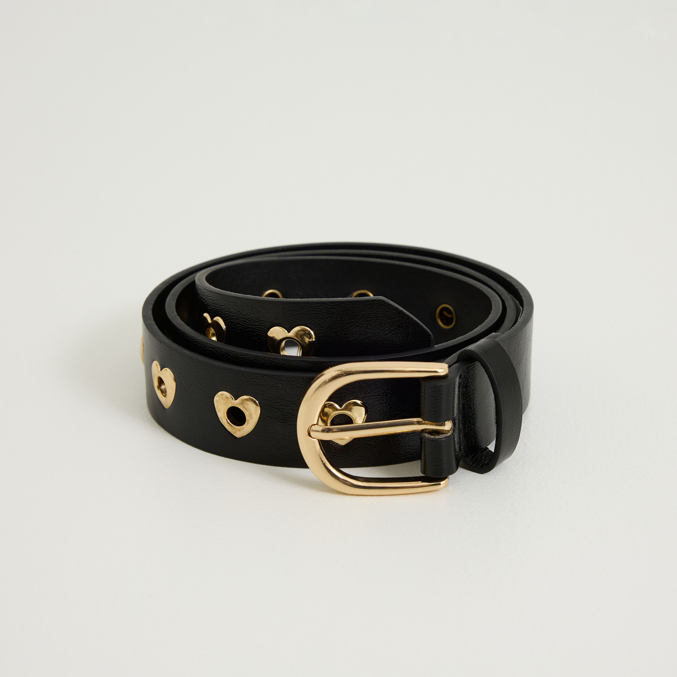 Ceinture avec &oelig;illets forme c&oelig;ur femme