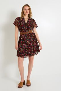 Robe manches courtes femme