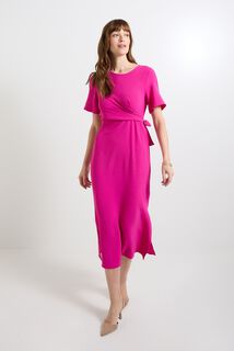Robe longue drapée femme