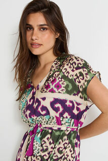 Robe longue imprimée femme