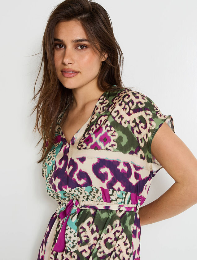 Robe longue imprimée femme