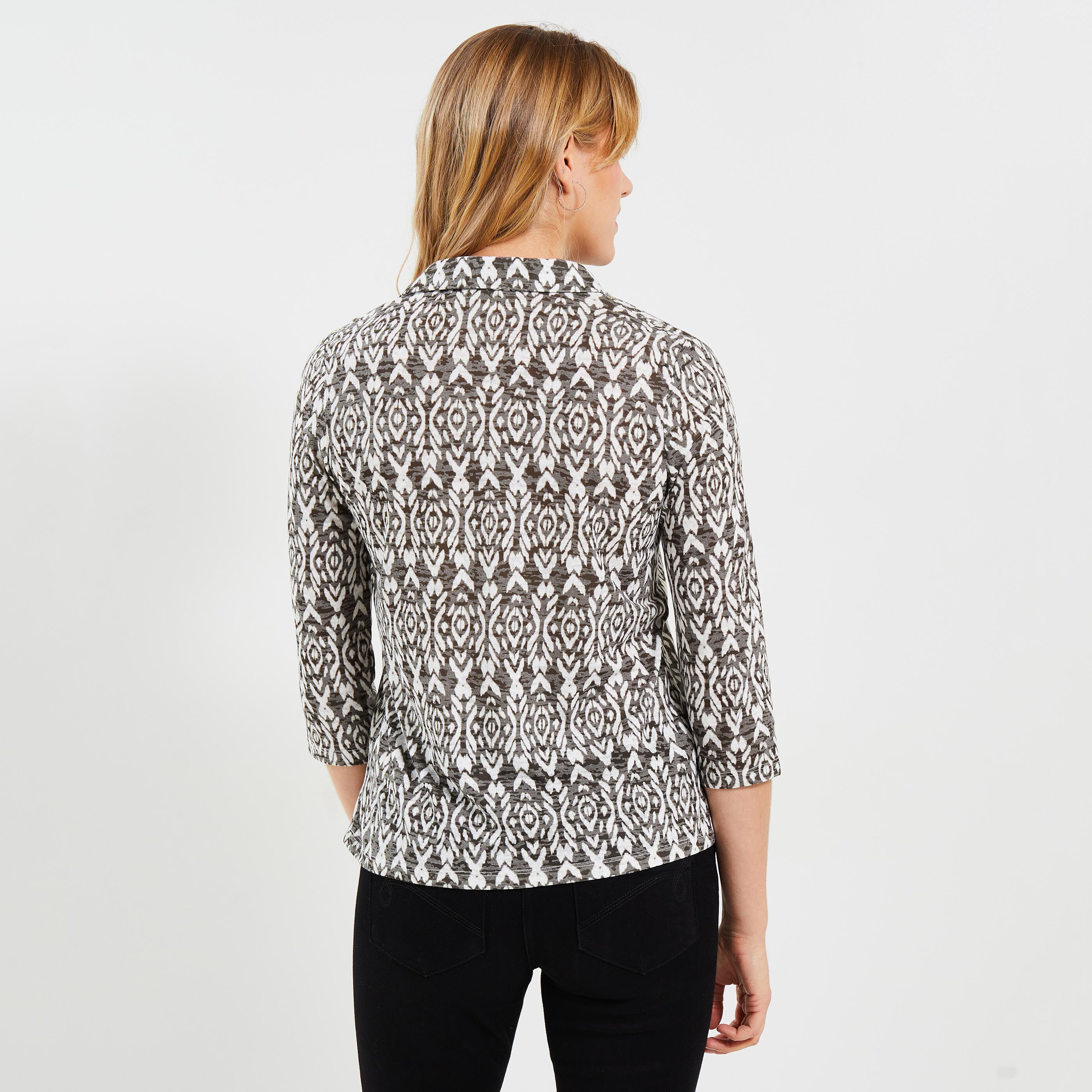 Tshirt col chemise femme
