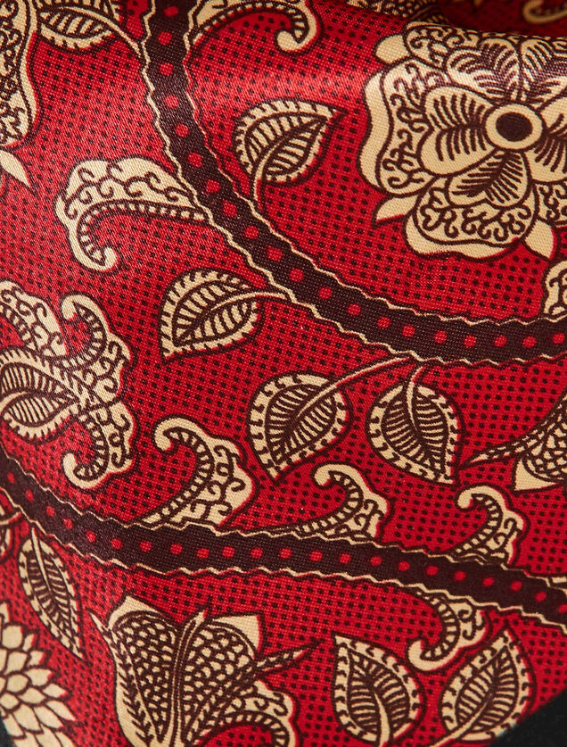 Foulard carré imprimé fleuri femme