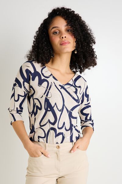 T-shirt col V femme