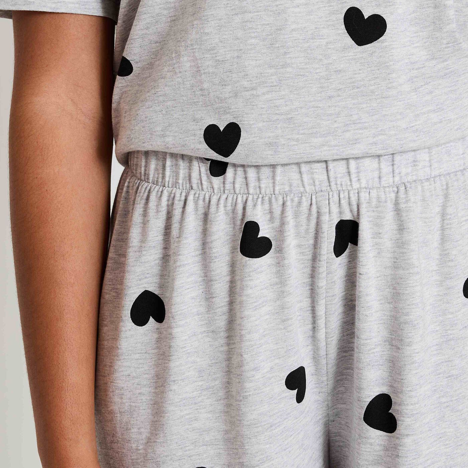 Short pyjama coeur femme