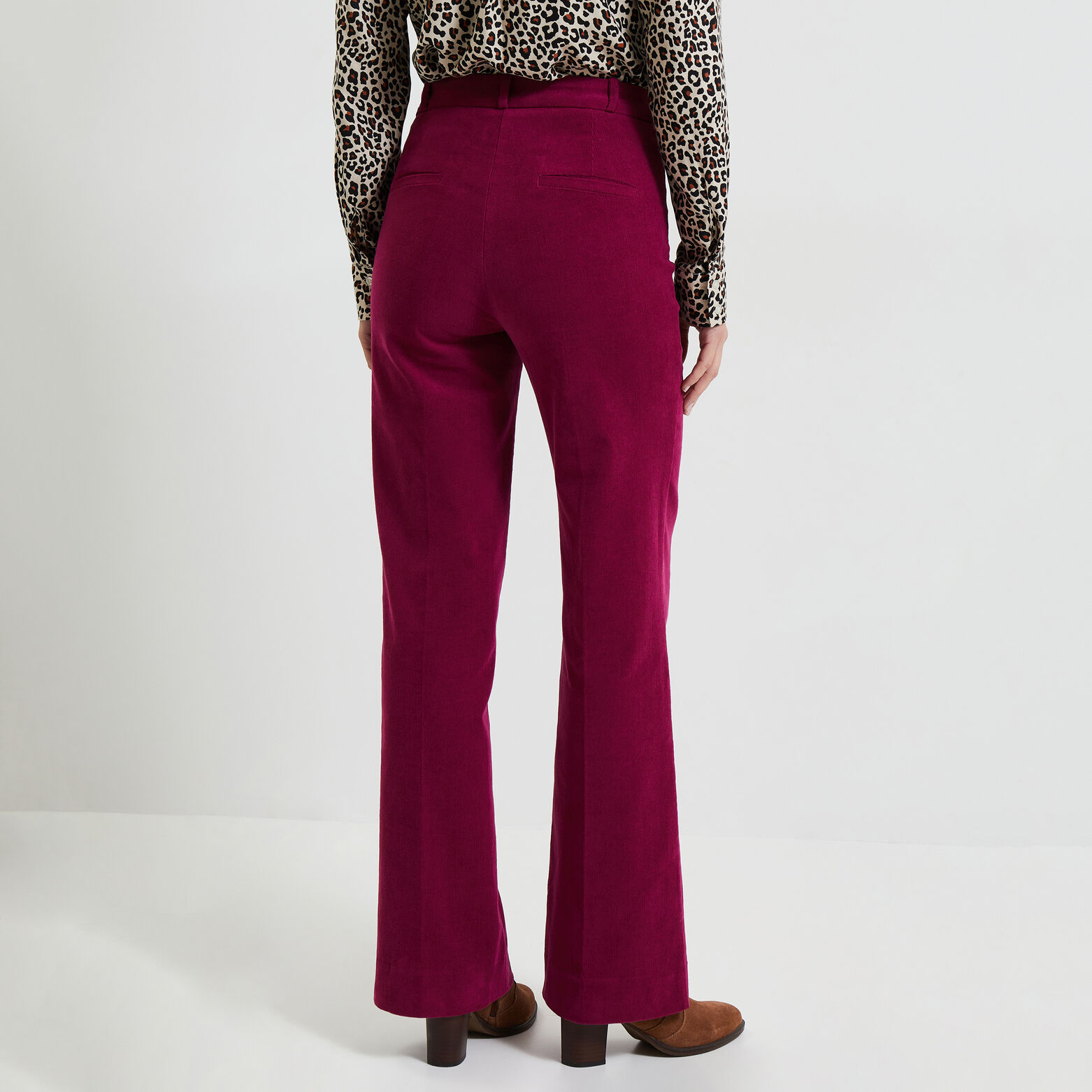Pantalon large velours femme