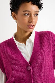 Gilet col V femme