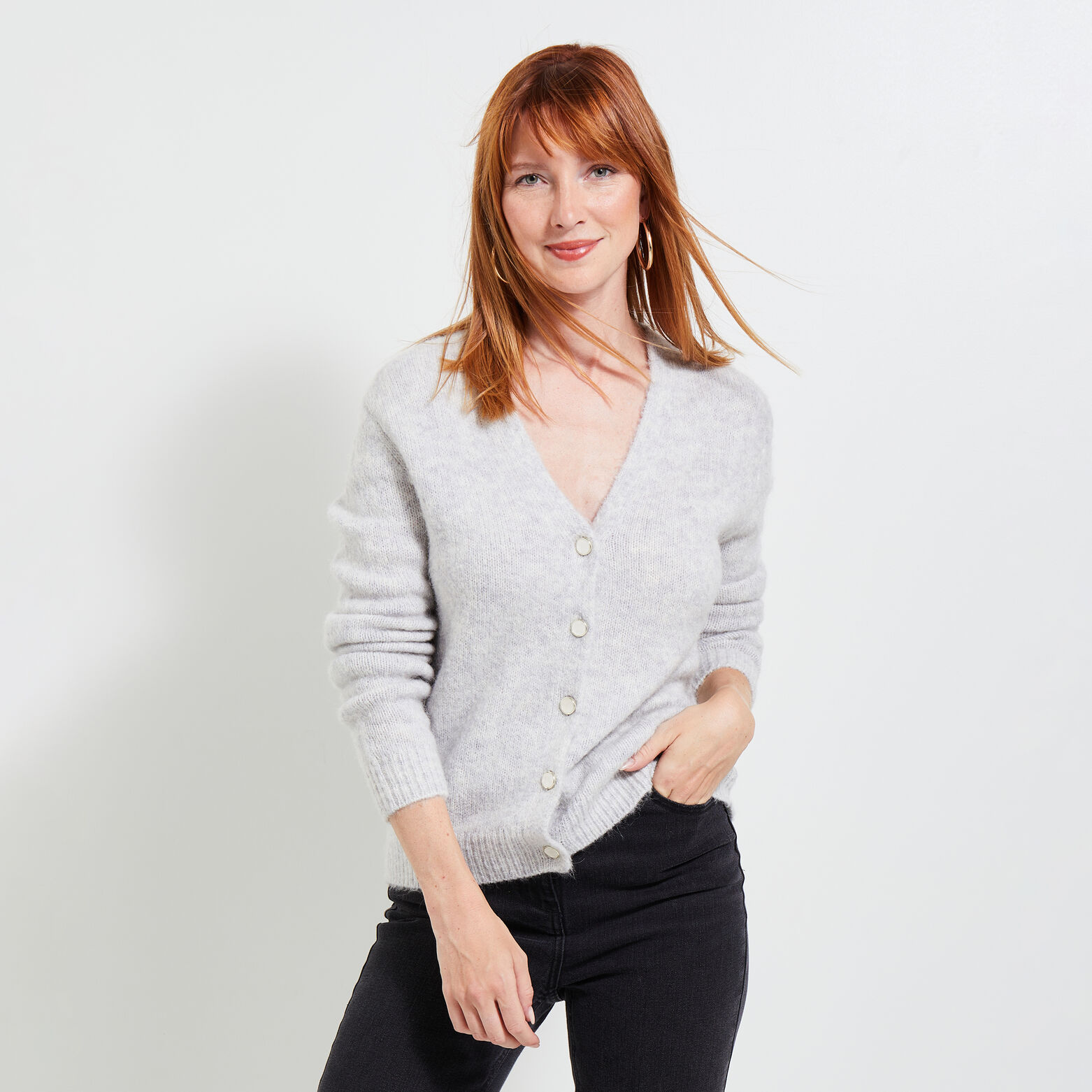 Maille Jacquard Tricot Gilet Grosse Maille Femme H&m Pulls Sans