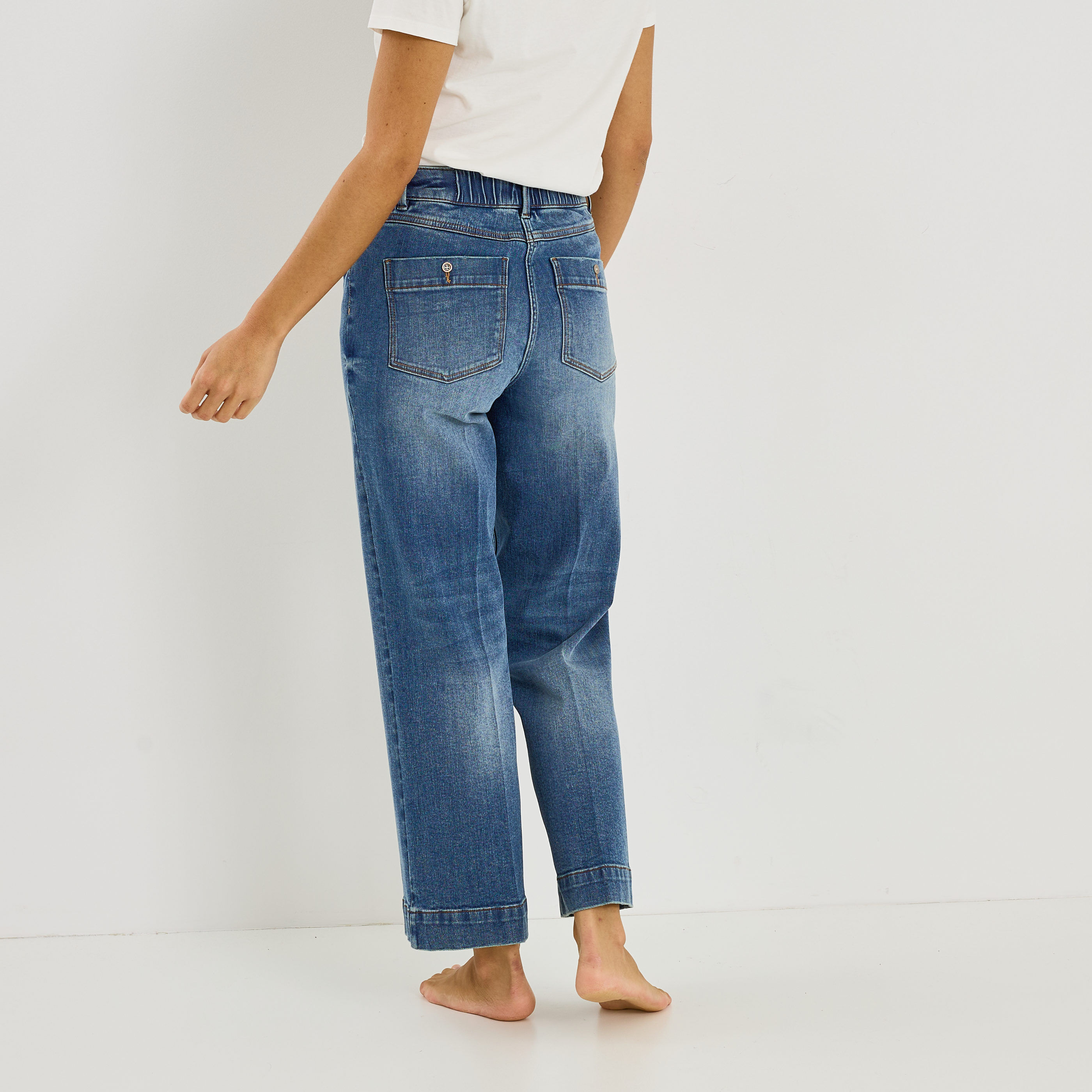 Jean flare raccourci KANSAS RF02 femme