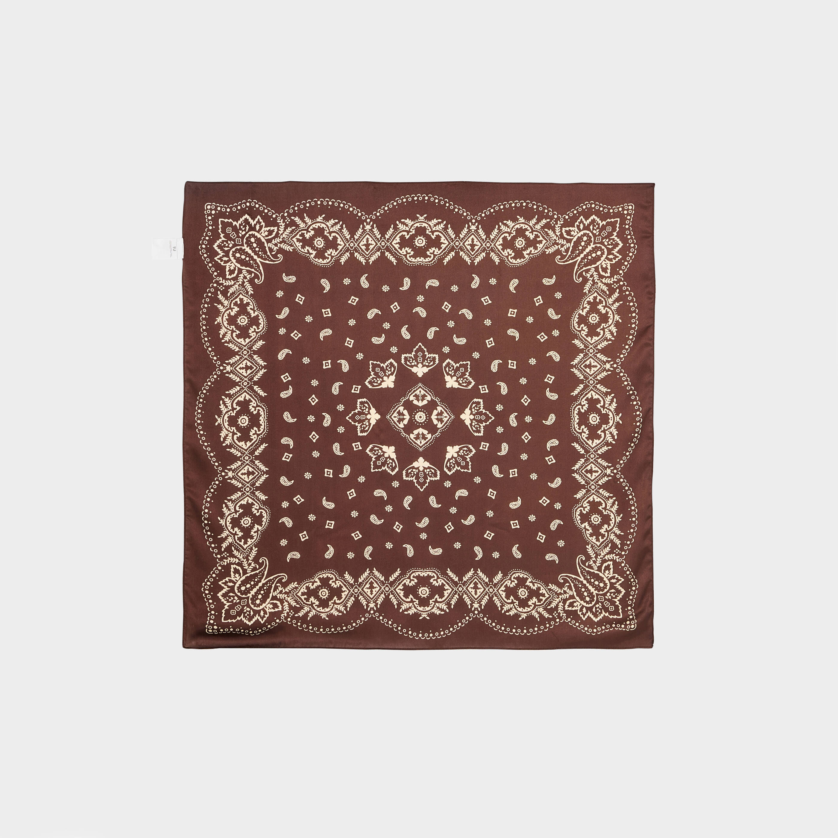 Foulard carr&eacute; imprim&eacute; bandana femme