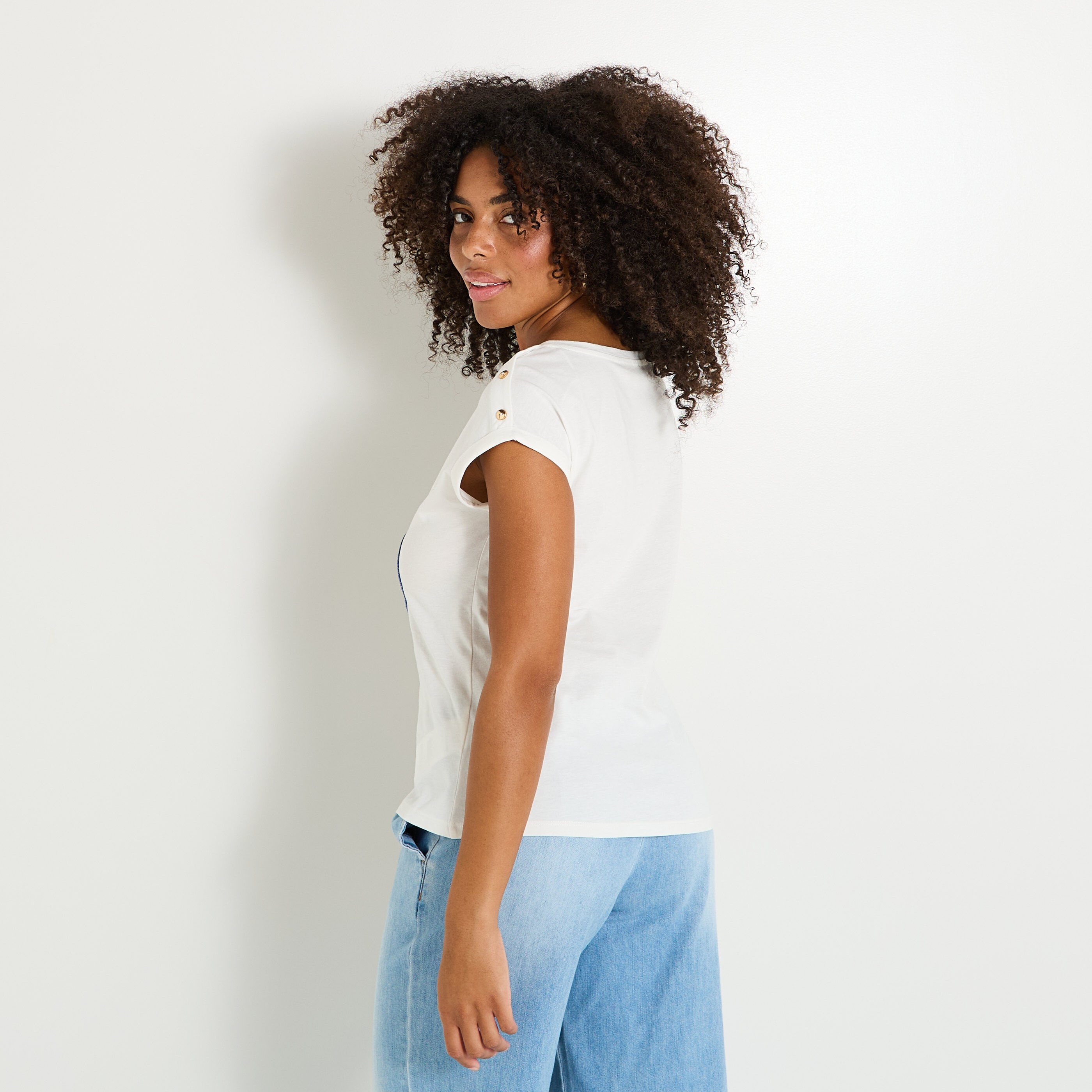 T-shirt col rond femme