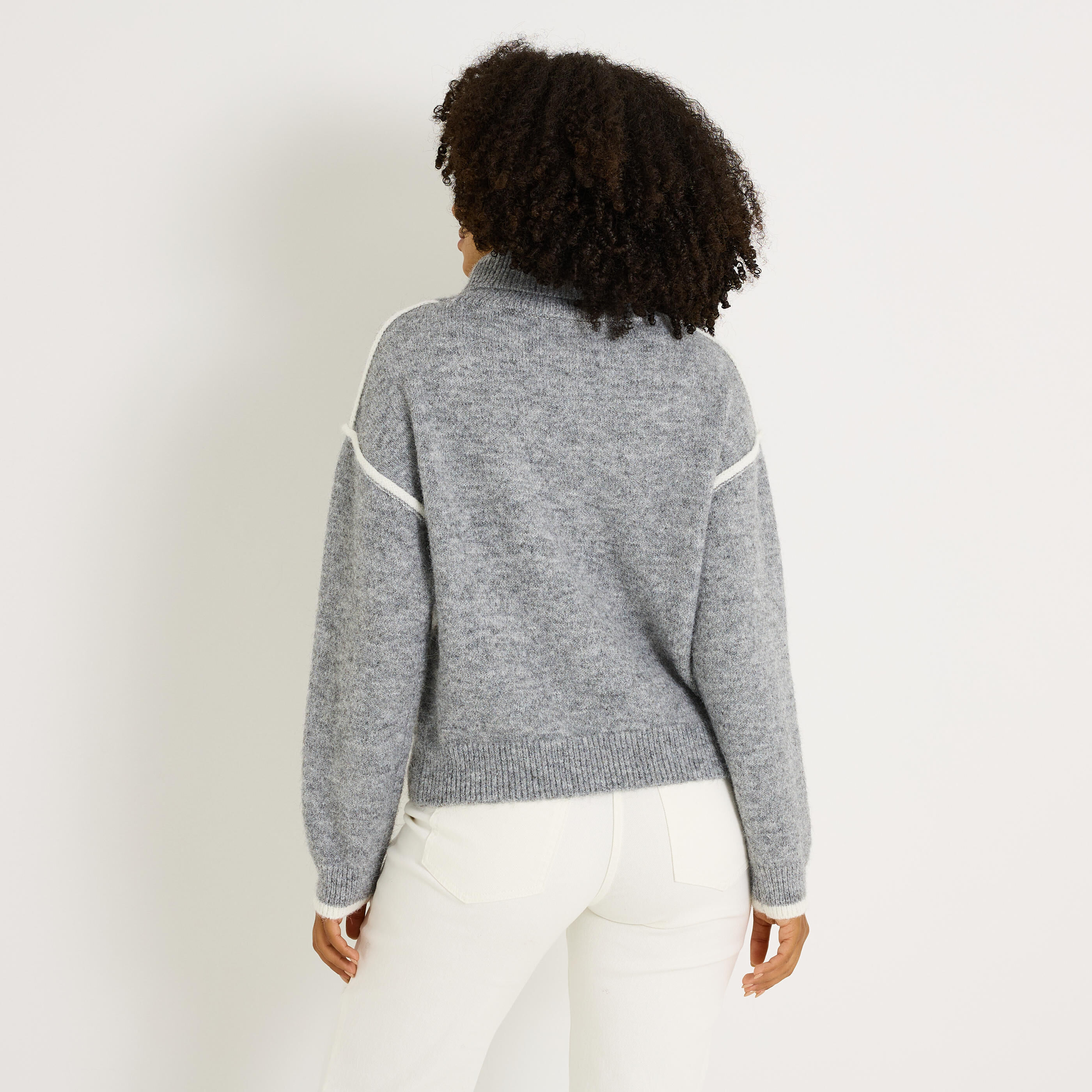 Pull col roul&eacute; femme