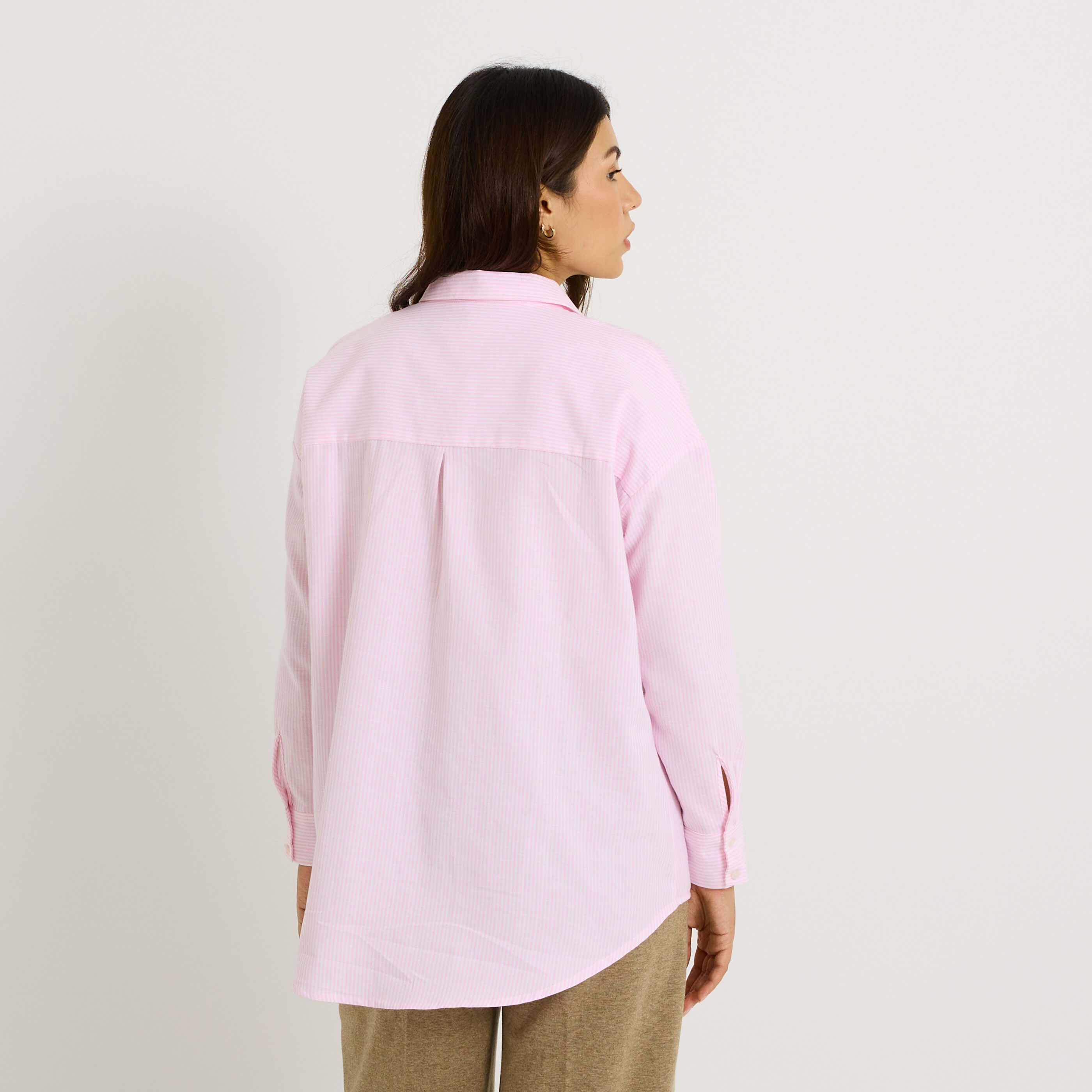 Chemise rayures verticales femme