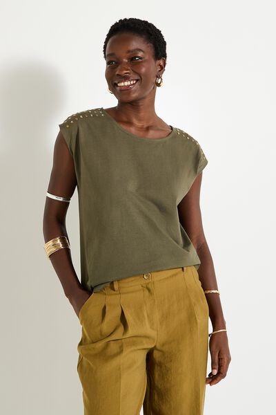 T-shirt col rond femme