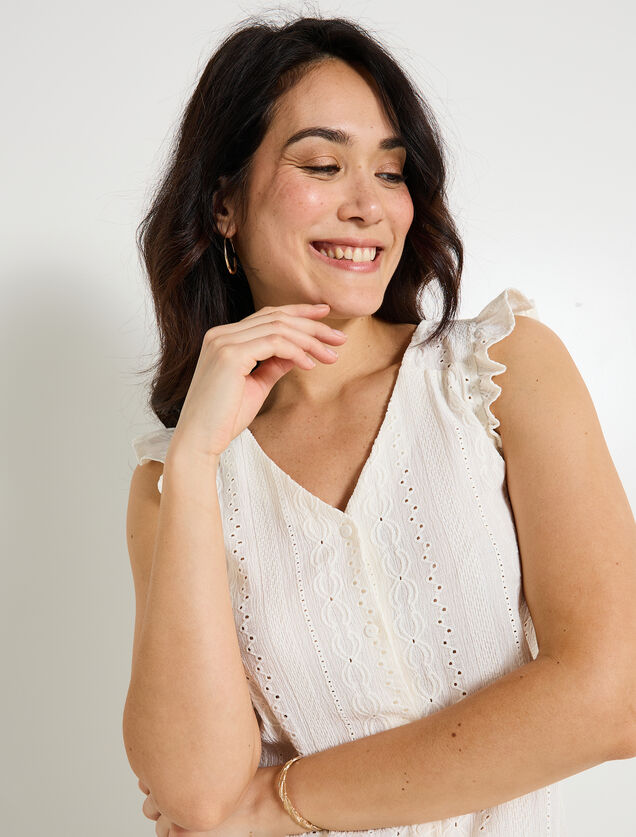 Débardeur col V femme