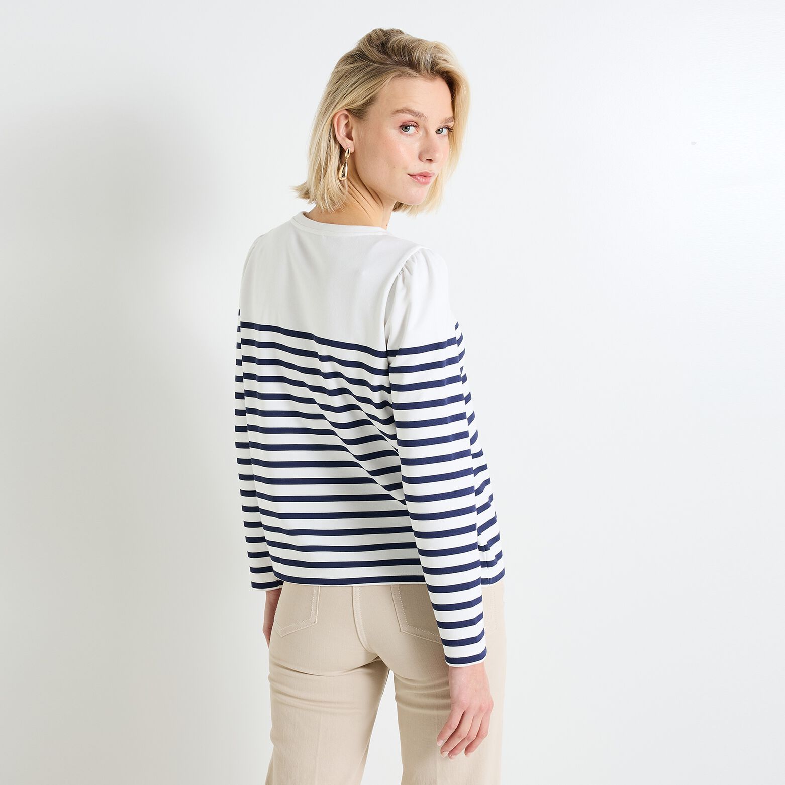 Sweat rayé femme