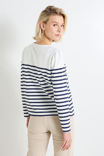 Sweat rayé femme