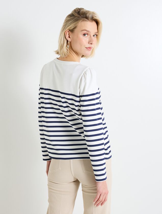 Sweat rayé femme