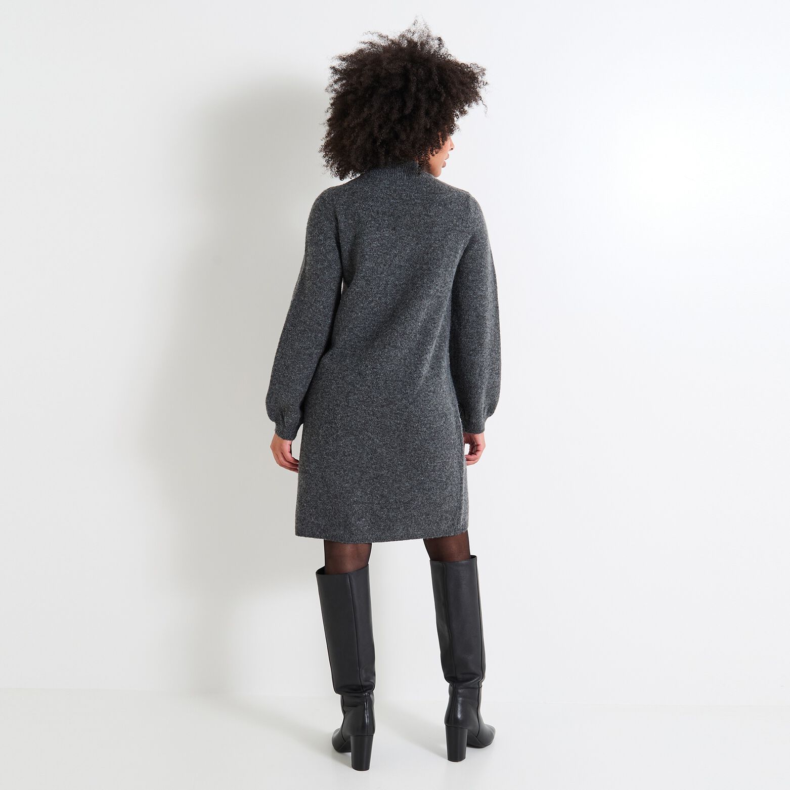 Robe pull femme GRIS CHINE Graindemalice - Main Image