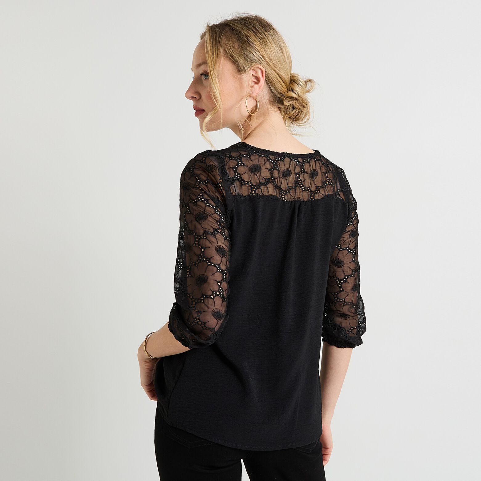 Blouse à manches fantaisie femme