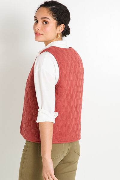 Gilet sans manches réversible femme