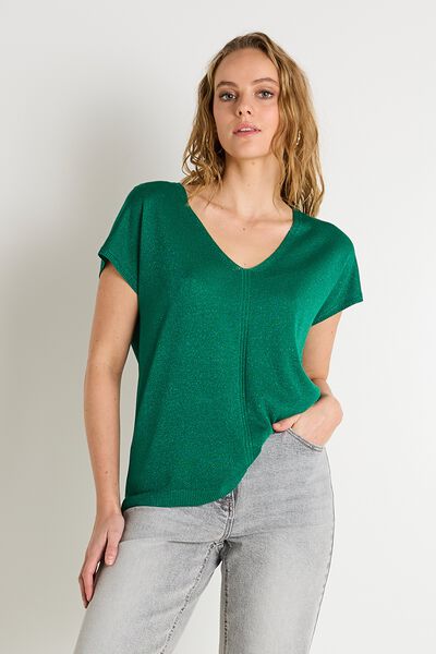 Pull manches courtes femme