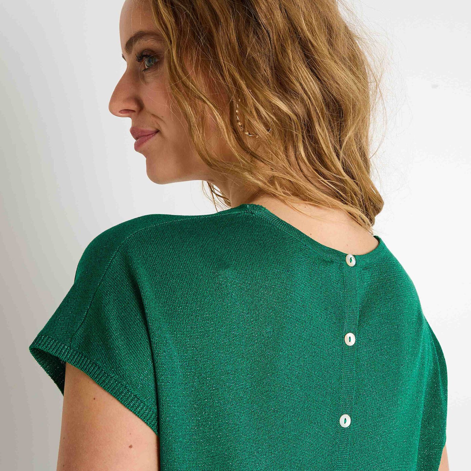 Pull manches courtes femme