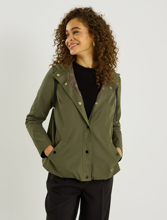 Parka courte &agrave; capuche femme