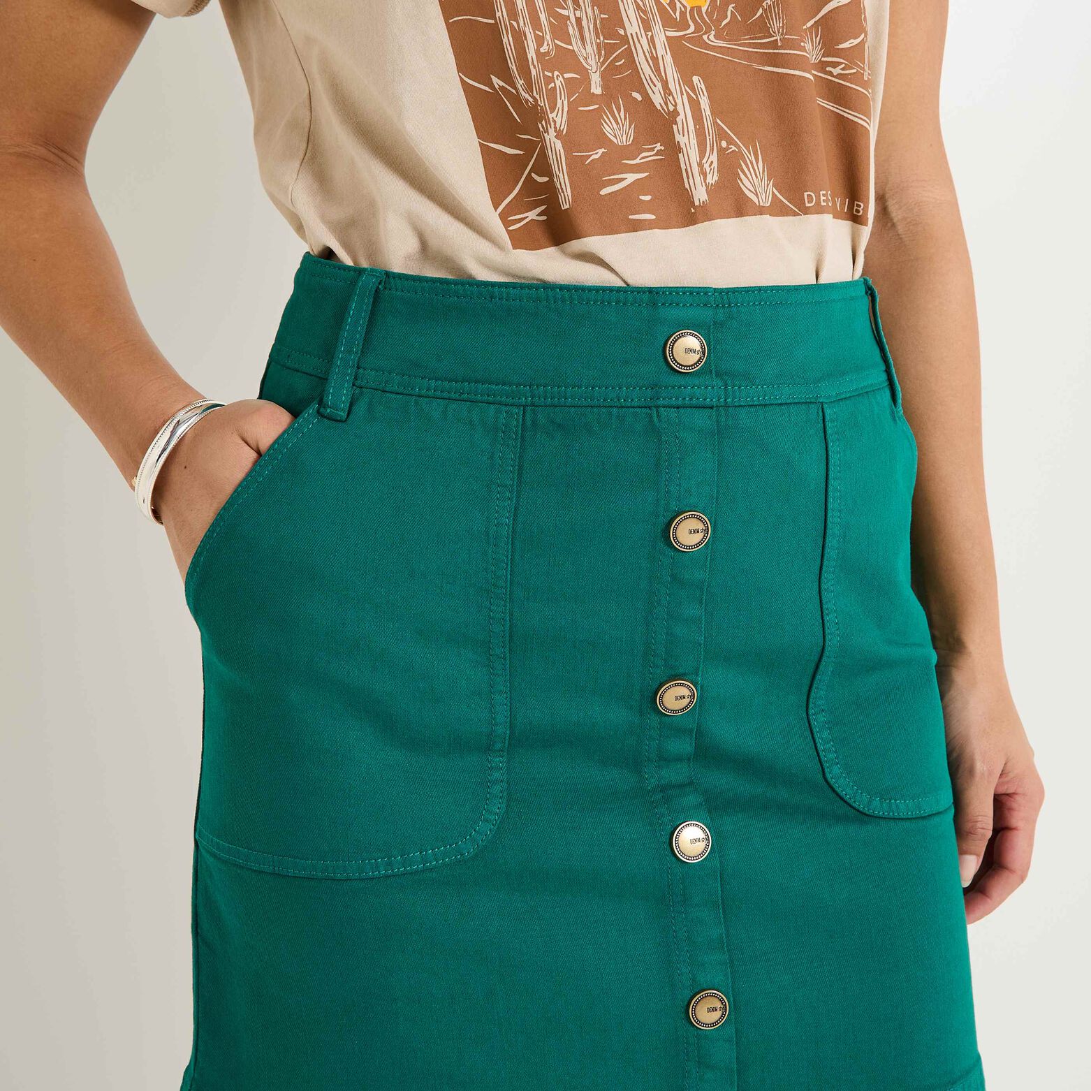 Jupe en denim femme