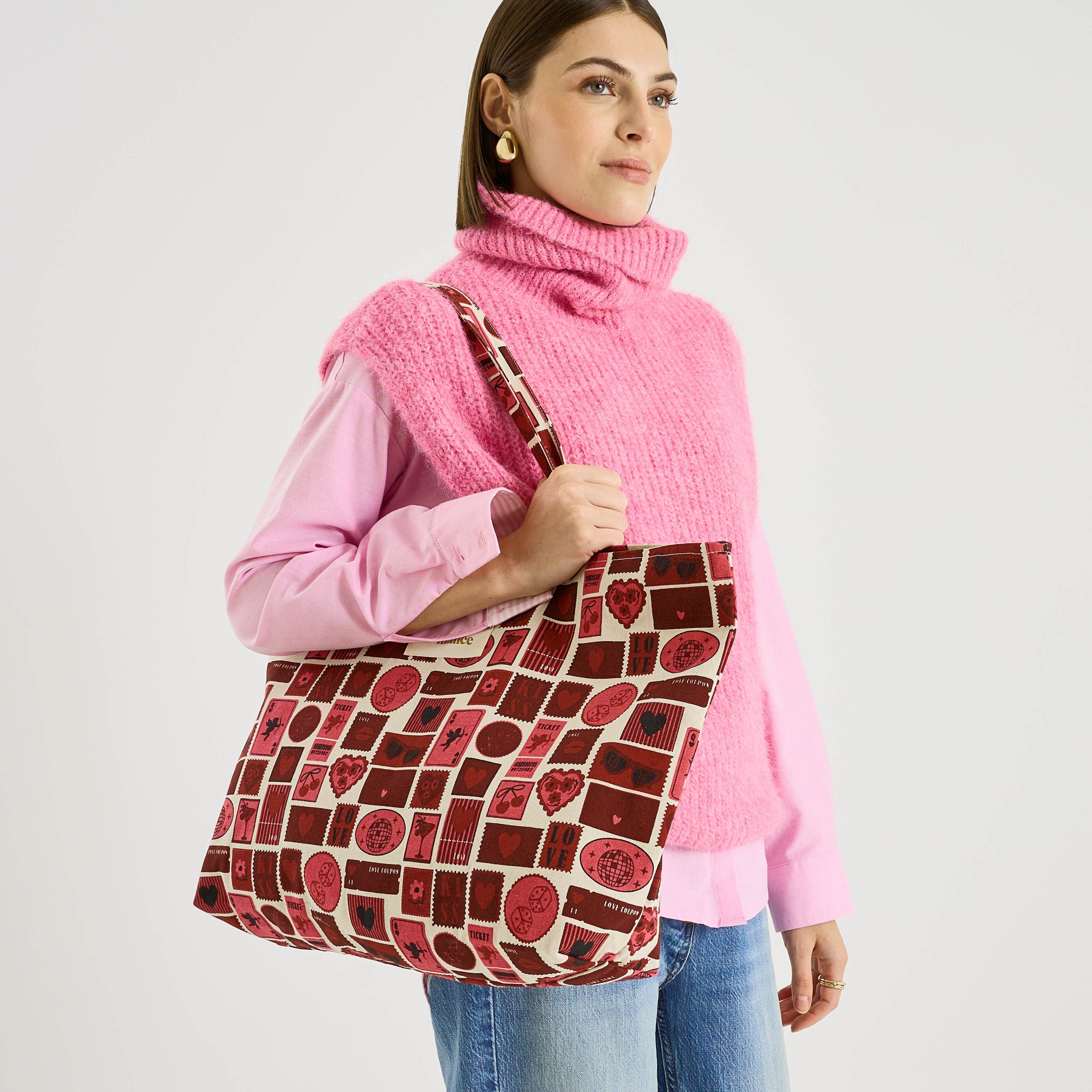 Tote bag multiples motifs femme