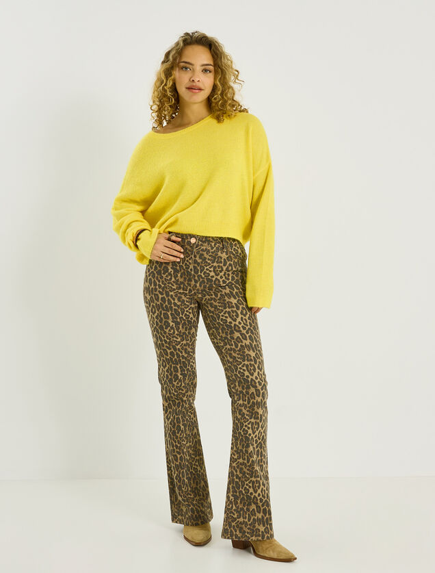 Pull fin &agrave; col rond femme