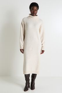 Robe pull col roulé femme