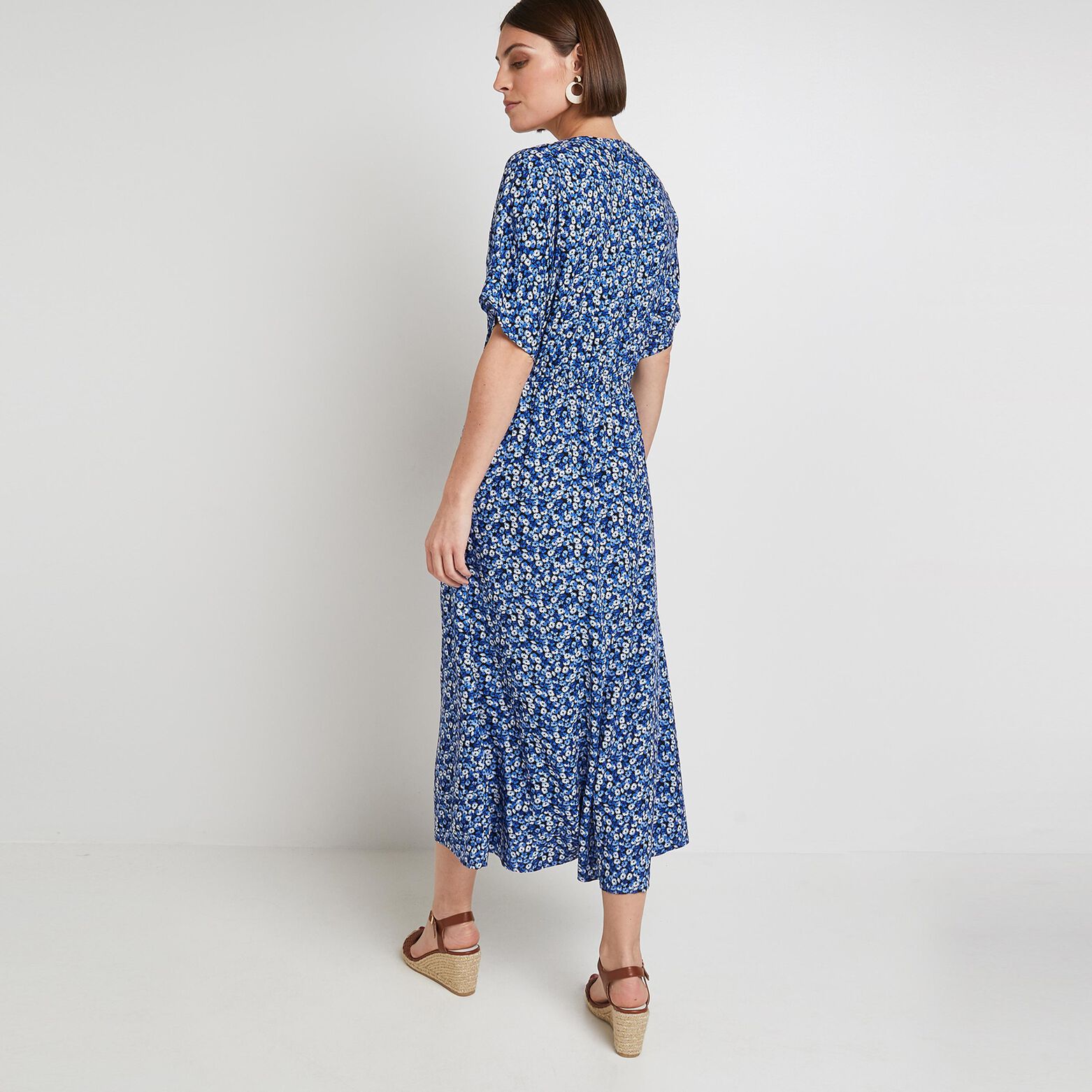 Robe longue imprimée femme