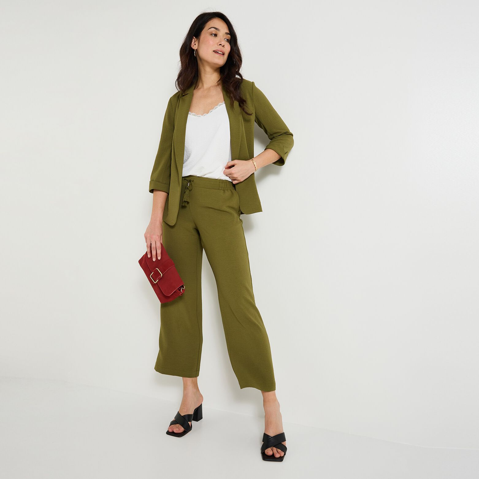 Pantalon large fluide femme