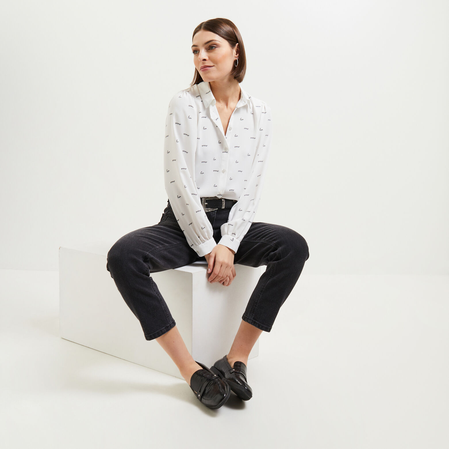 Chemise imprimée femme