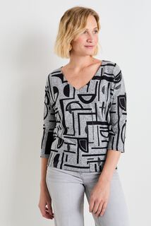 T-shirt col V femme