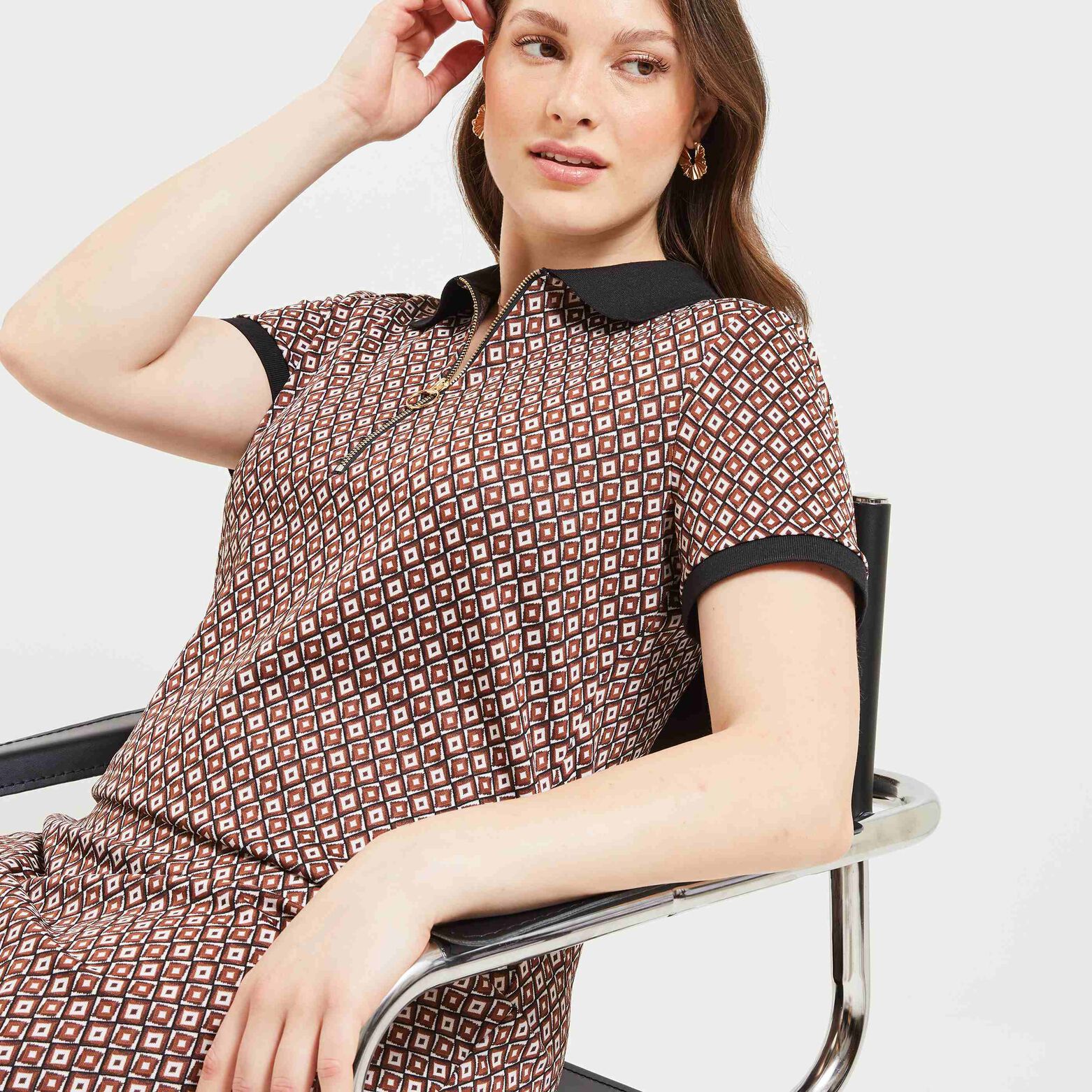 Robe en maille jacquard 