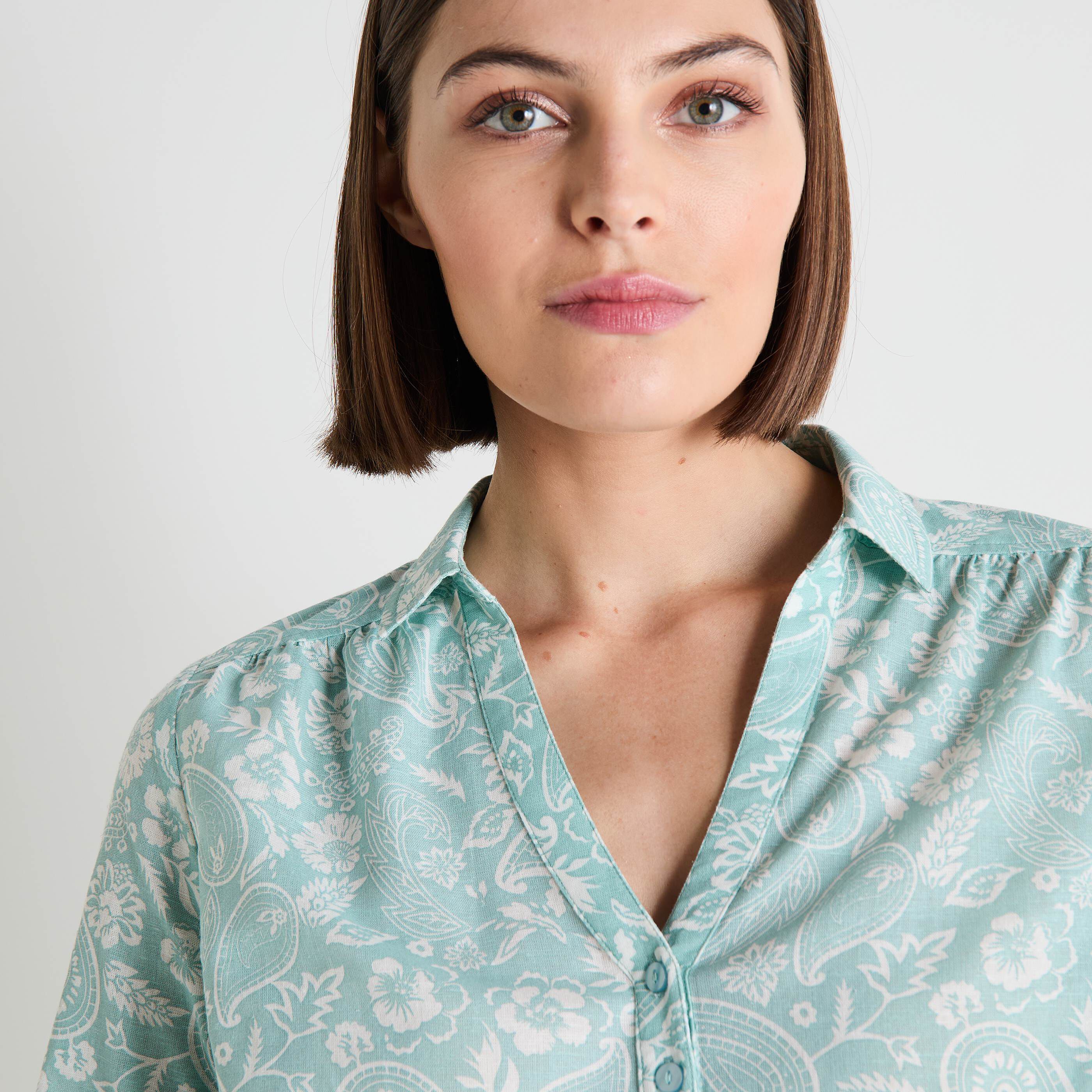 Blouse col chemise femme